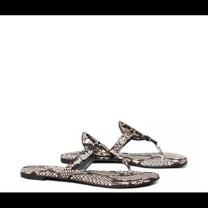 Tory Burch Women’s Miller Snakeskin Sandals, 9